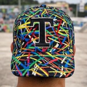 City Hunter‎ Men's Fitted Baseball Cap Multicolor Retro Embroidered Hat L